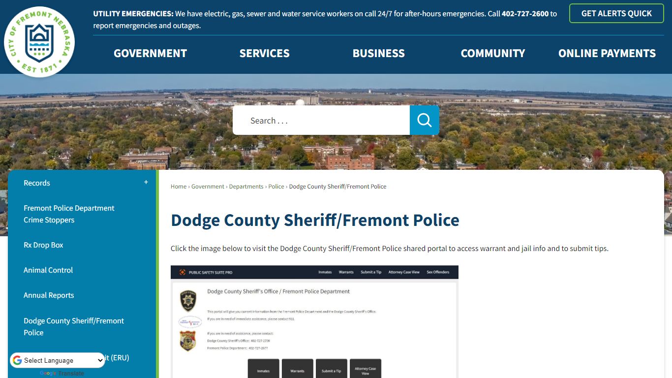 Dodge County Sheriff/Fremont Police | Fremont, NE - Official Website